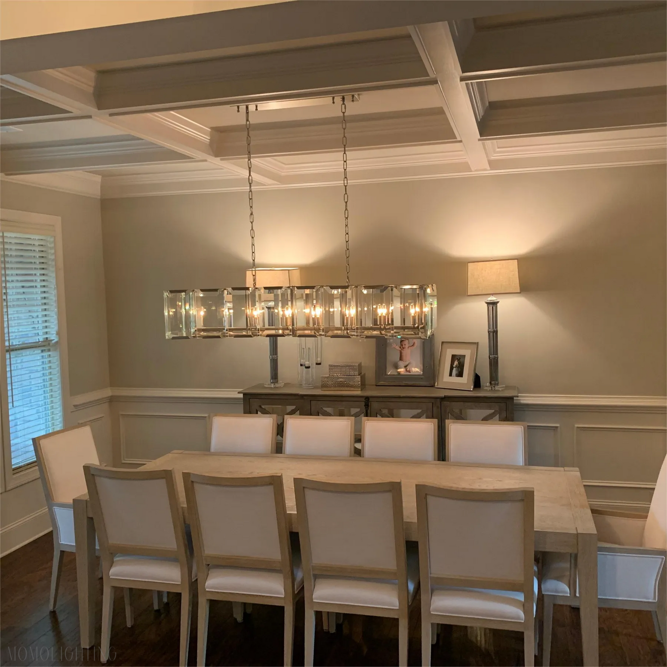 Huxley Crystal Rectangular Chandelier 42"