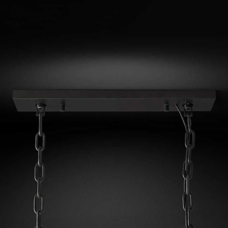 1920S Odeon Linear Crystal Pendant Light for Dining Room 49"| Homevator
