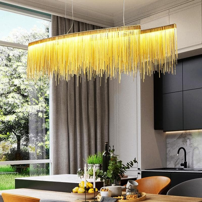 Alisa Luxury Length Chain Tassel Chandelier - detail 2