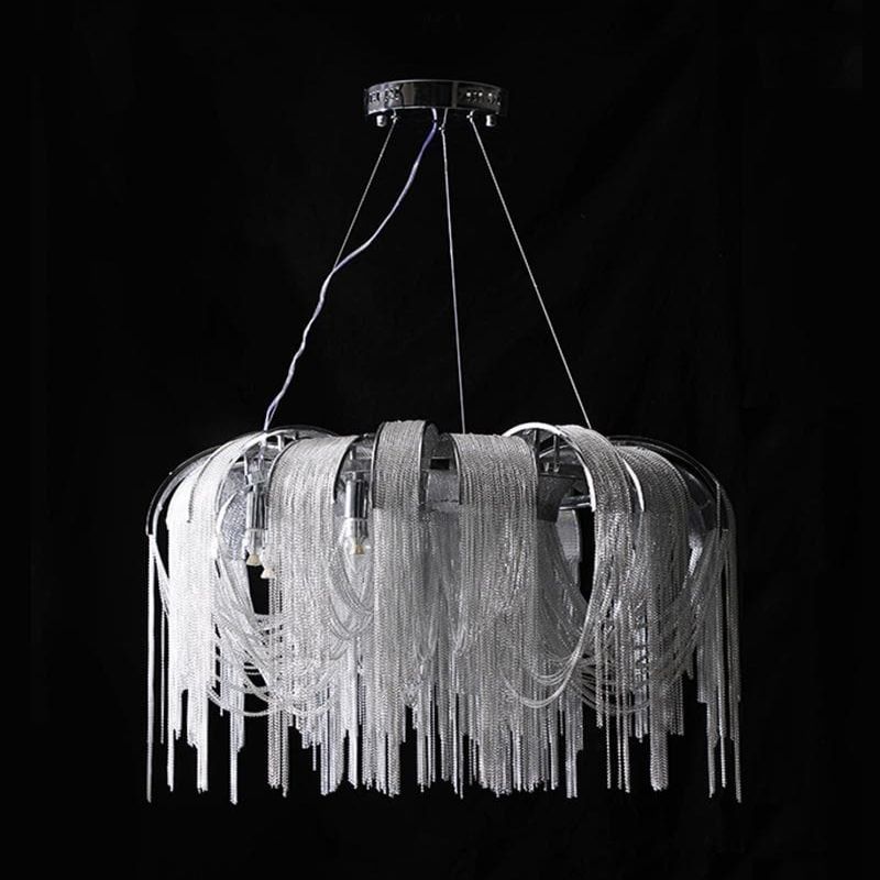 Alisa Luxury Aluminum Chain Tassel Chandelier - detail 2
