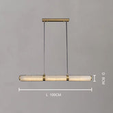 Alabaster Modern Linear Chandelier - detail 11