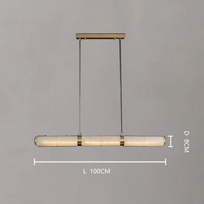 Alabaster Modern Linear Chandelier - detail 11