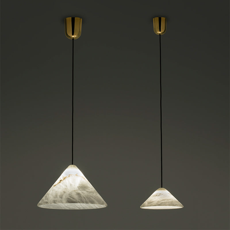 Modern Alabaster Kitchen Island Pendant Light - detail 2