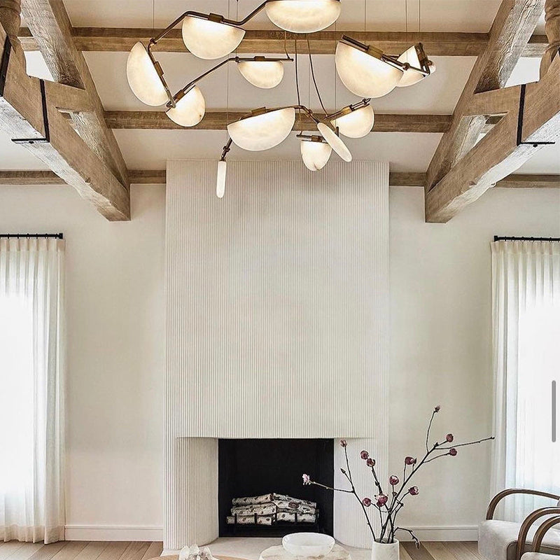 Alabaster Chandelier, Artistic Modern Chandelier for Bar Area - detail 2