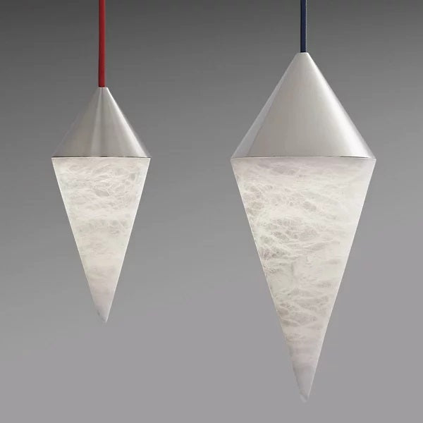 Serena Contemporary Alabaster Cone Pendant, Simple Pendant Light - detail 2