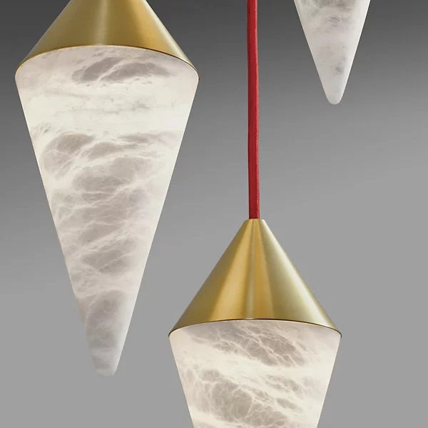 Serena Alabaster Contemporary Alabaster Cone Chandelier - detail 2