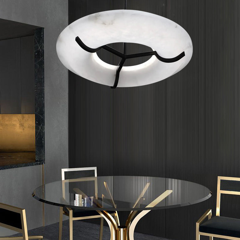 Round Alabaster Dining Room Chandelier - detail 2