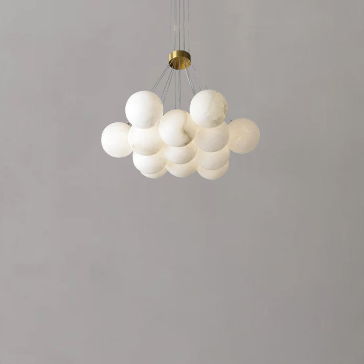 Alabaster Globe Art Pendant Light - detail 12