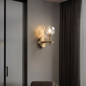 Cristal Clear Glass Short Wall Sconce - detail 4