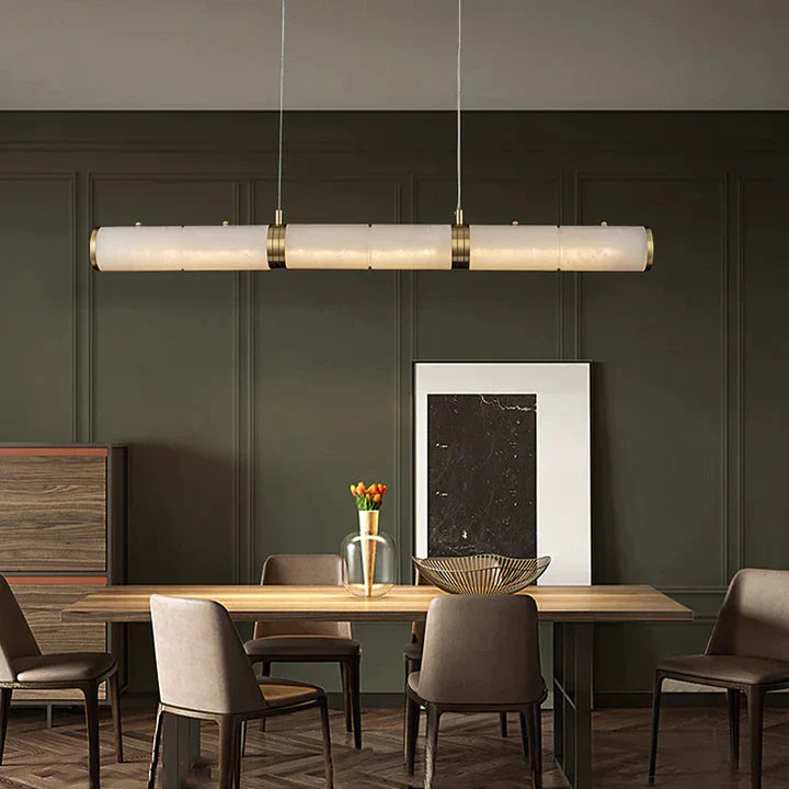 Alabaster Modern Linear Chandelier - detail 5