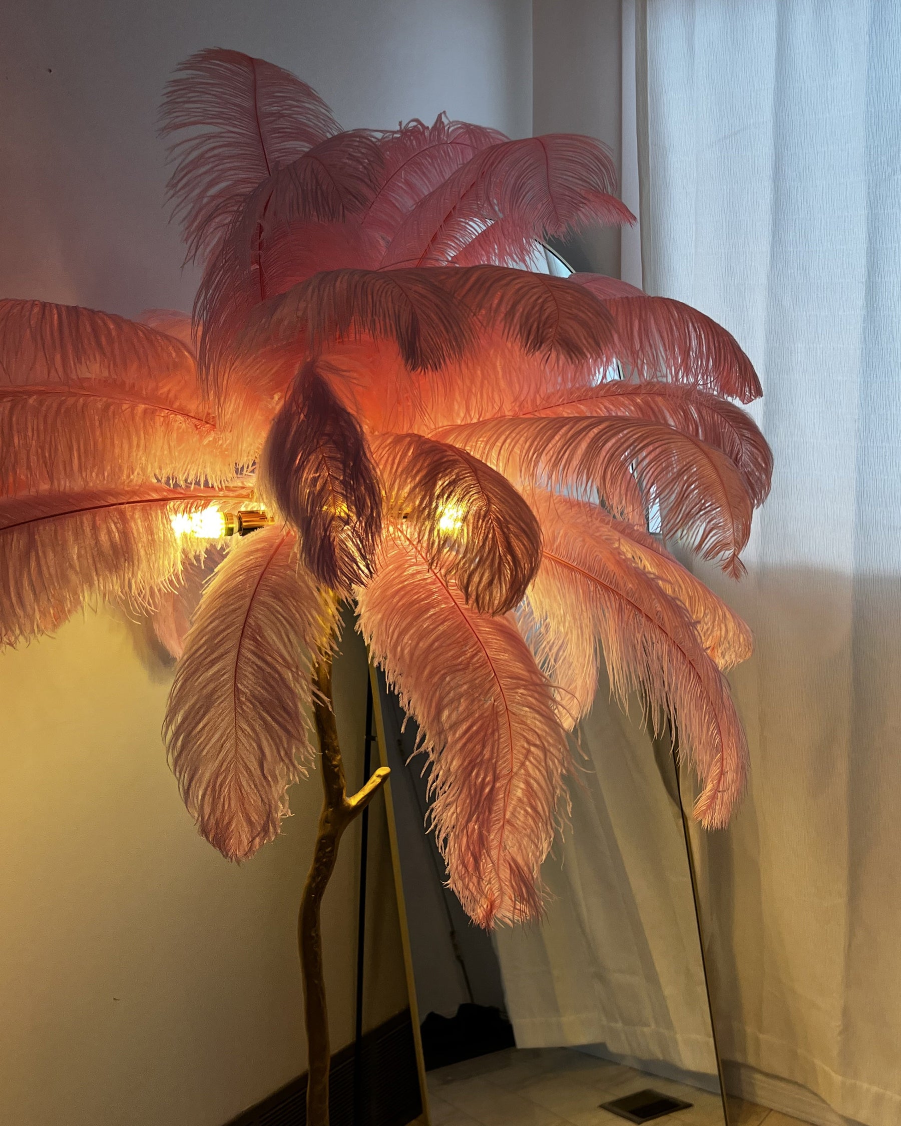 Homevator Feather Palm Tree Floor Lamp-HV7000