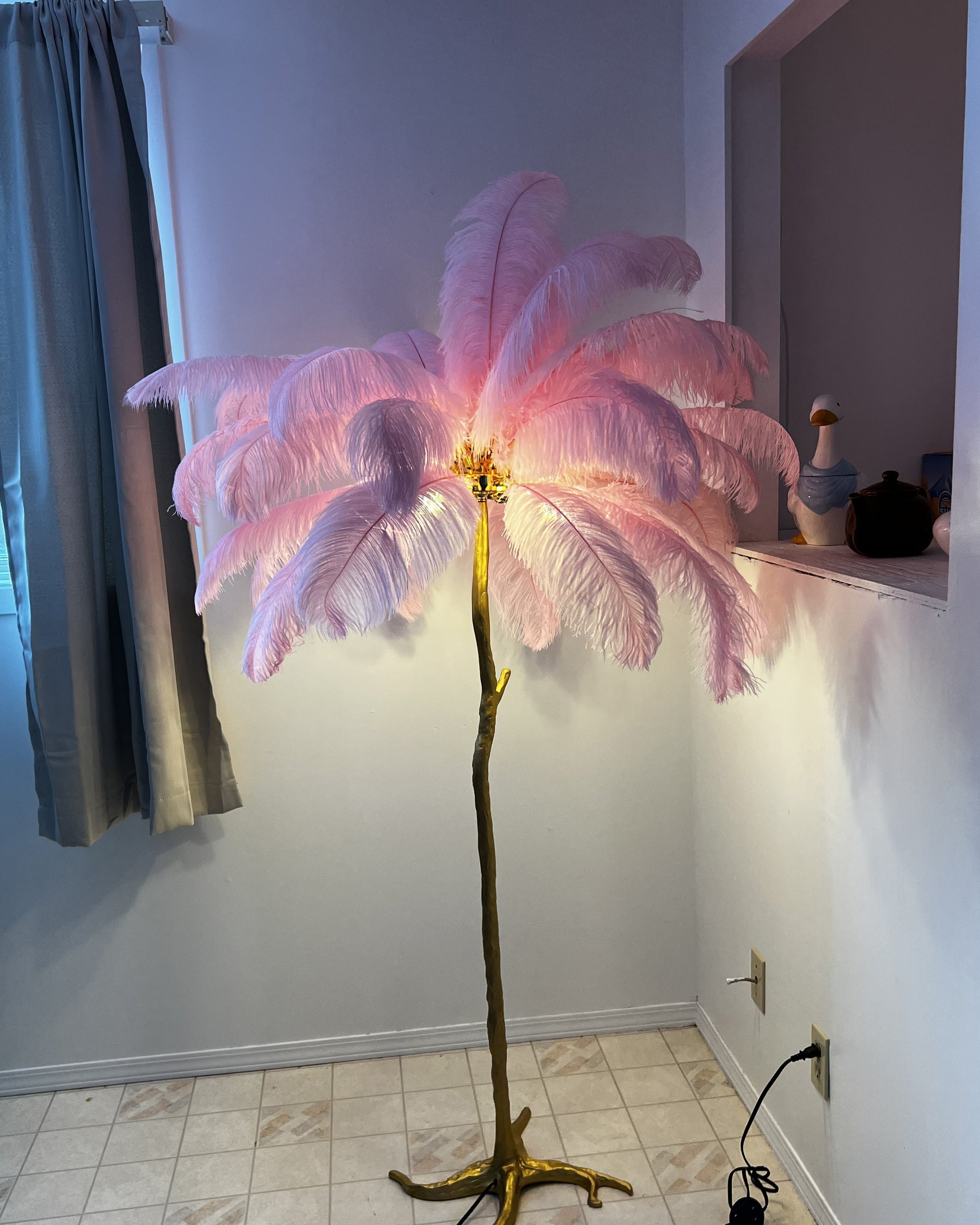 Homevator Feather Palm Tree Floor Lamp-HV7000