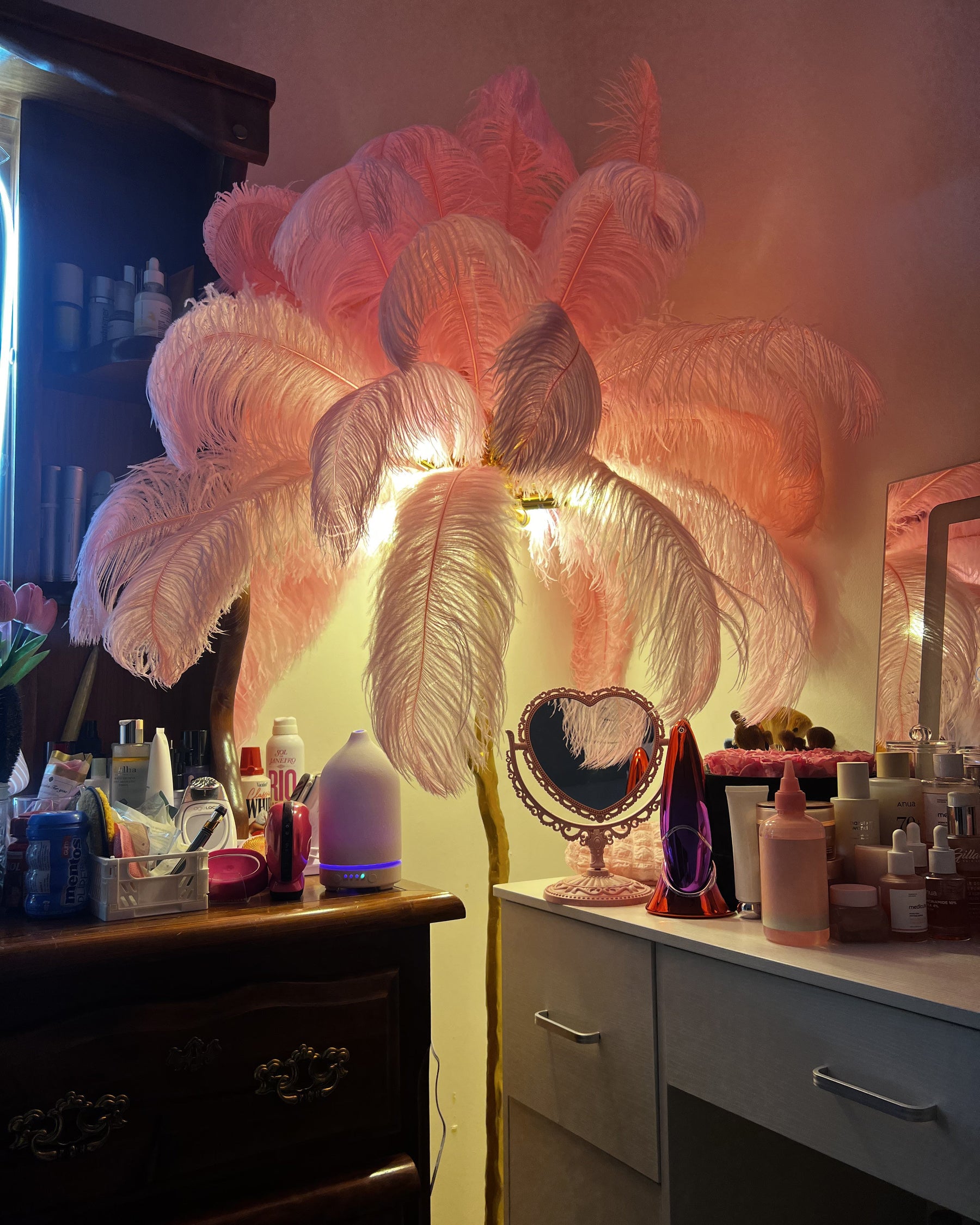 Homevator Feather Palm Tree Floor Lamp-HV7000