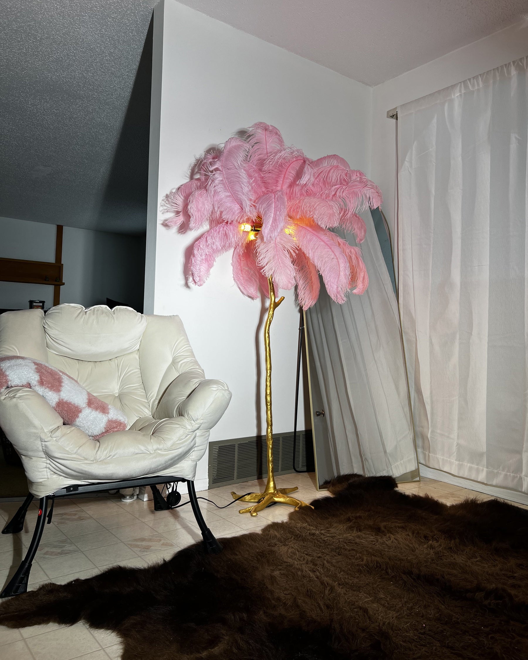 Homevator Feather Palm Tree Floor Lamp-HV7000