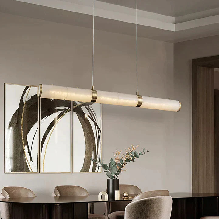 Alabaster Modern Linear Chandelier - detail 4