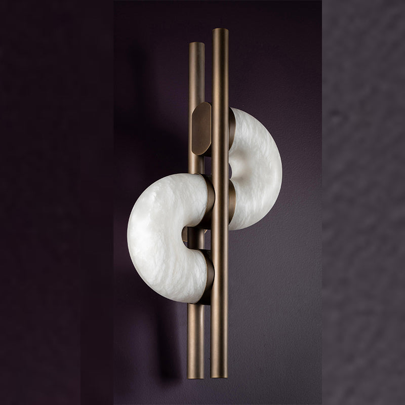 Alabaster Global Wall Light, Bedroom Wall Light - detail 2