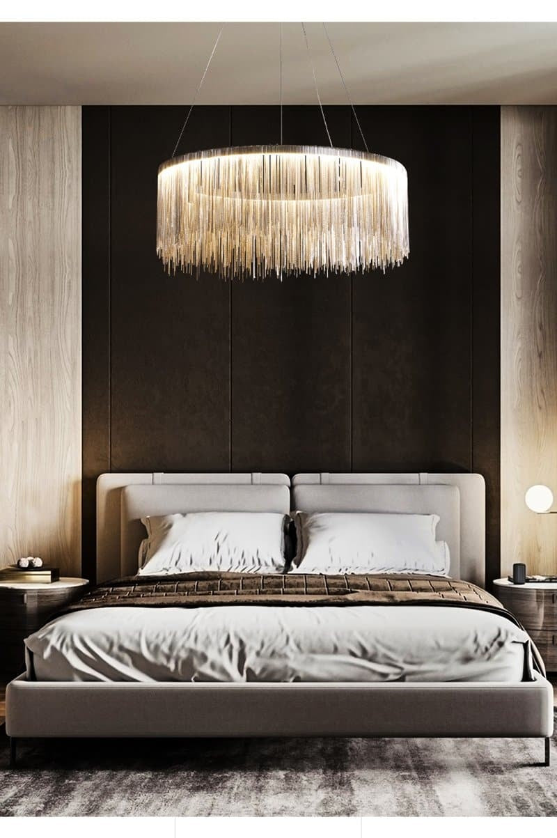 Alisa Luxury Round Chain Tassel Chandelier - detail 2
