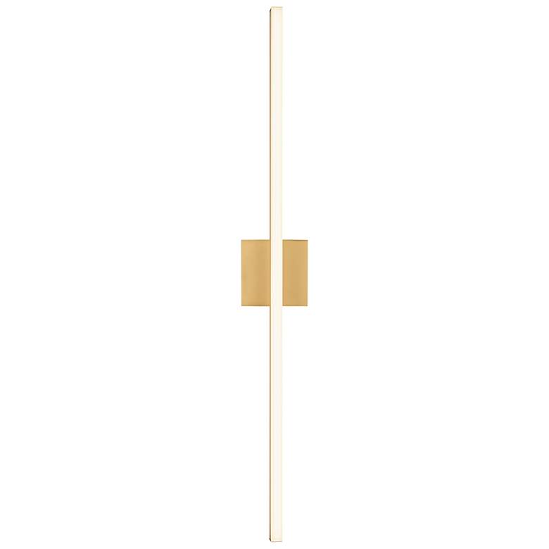 37 High Brushed Gold LED Wall Sconce