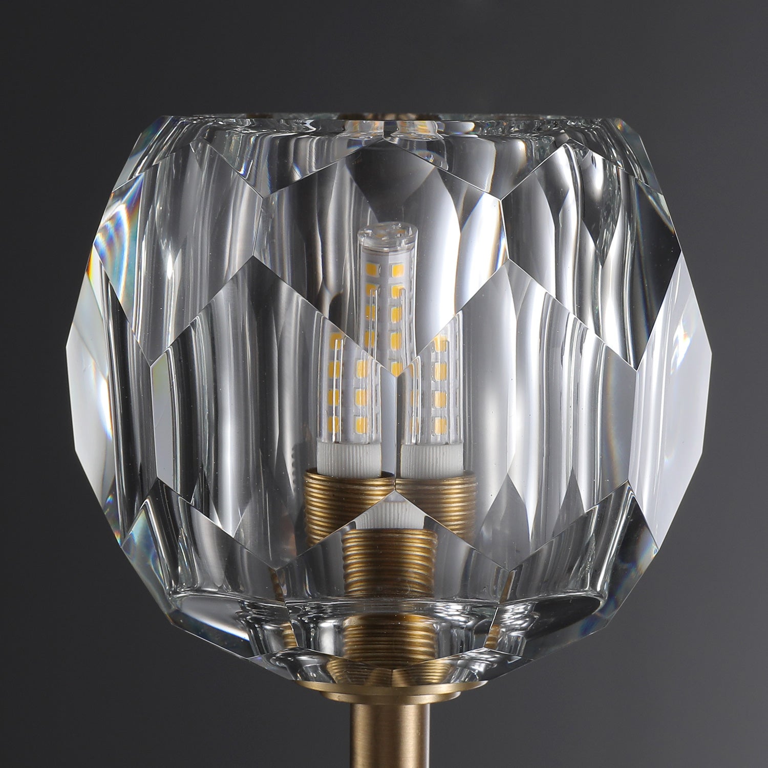 Cristal Clear Glass Short Wall Sconce - detail 3