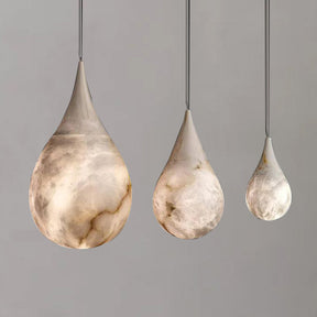 Alabaster Raindrop Pendant Lighting, Dining Table Pendant - detail 5