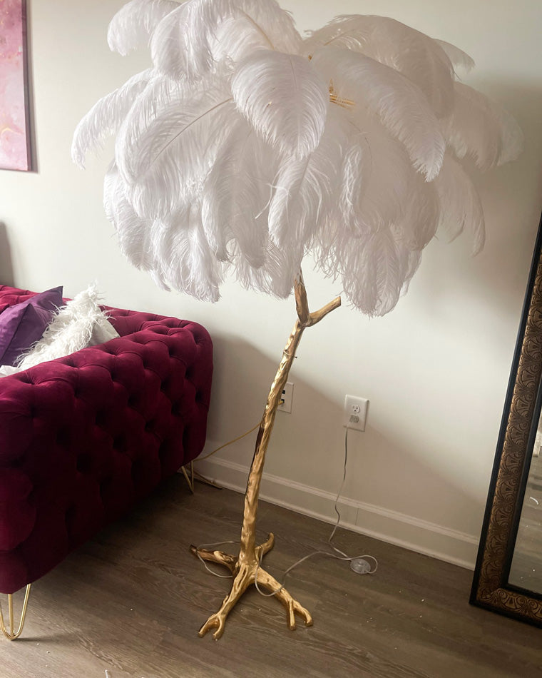 Homevator Feather Palm Tree Floor Lamp-HV7000
