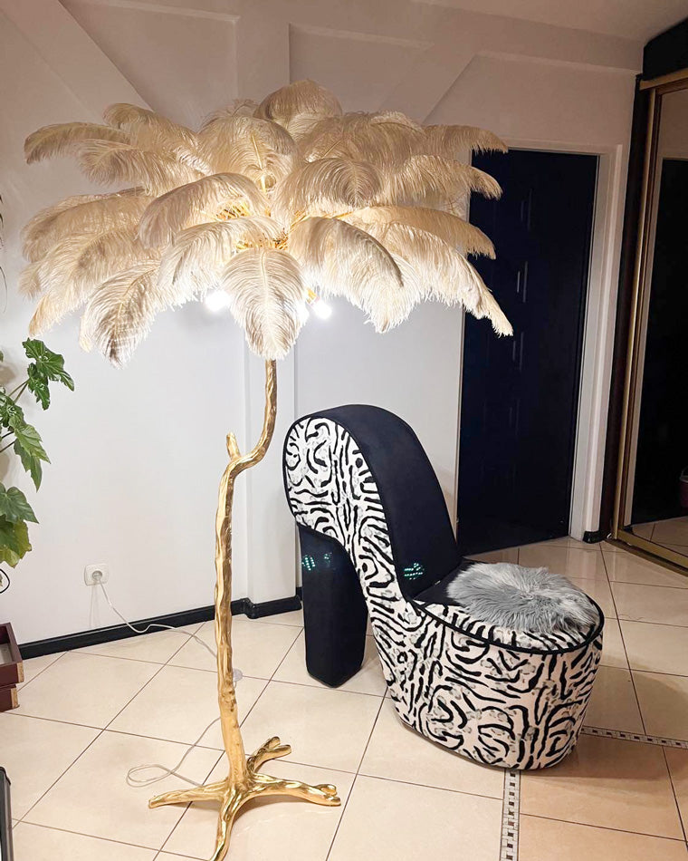 Homevator Feather Palm Tree Floor Lamp-HV7000