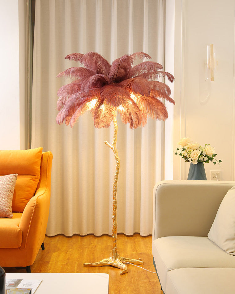 Homevator Feather Palm Tree Floor Lamp-HV7000