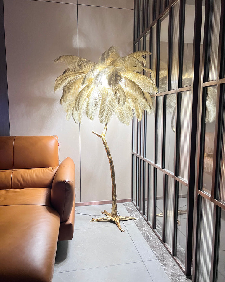 Homevator Feather Palm Tree Floor Lamp-HV7000