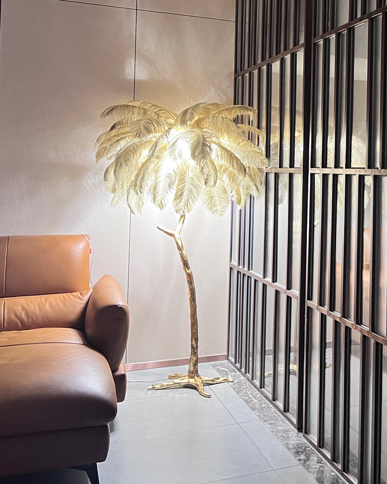 Homevator Feather Palm Tree Floor Lamp-HV7000
