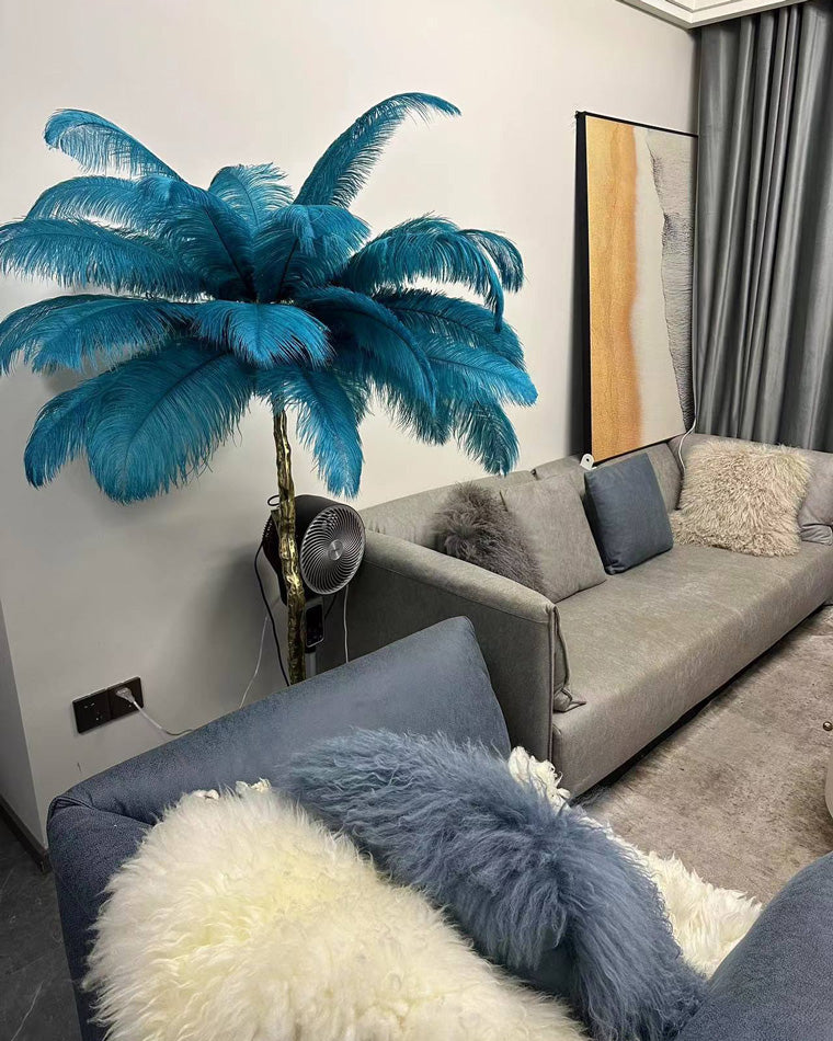 Homevator Feather Palm Tree Floor Lamp-HV7000