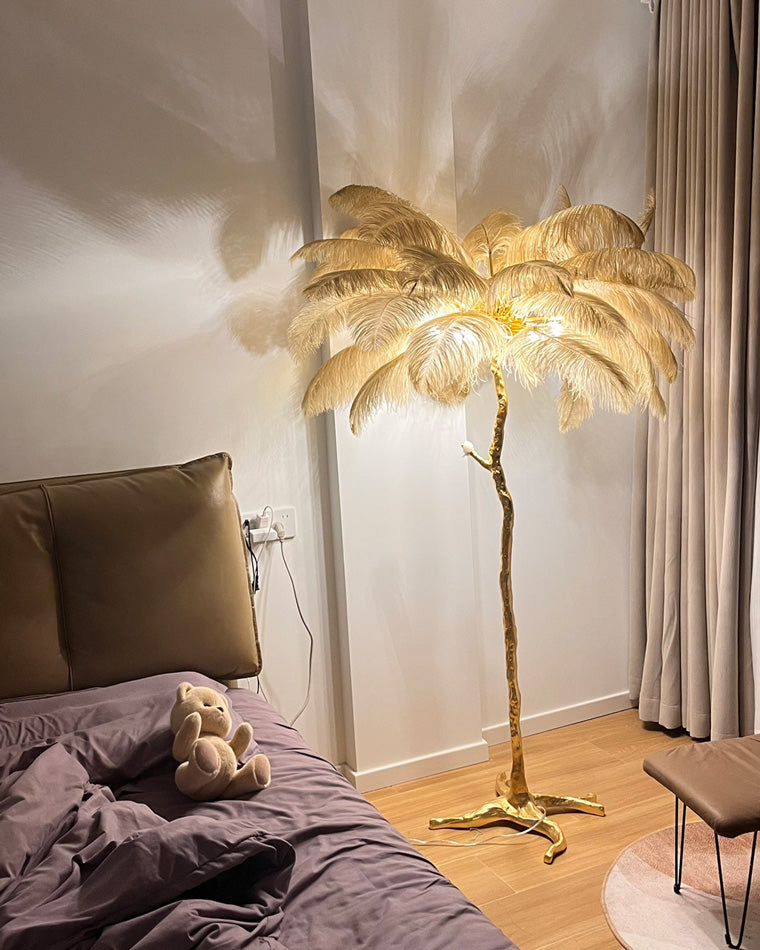 Homevator Feather Palm Tree Floor Lamp-HV7000