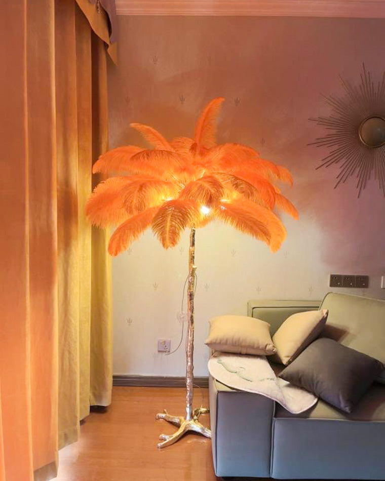 Homevator Feather Palm Tree Floor Lamp-HV7000