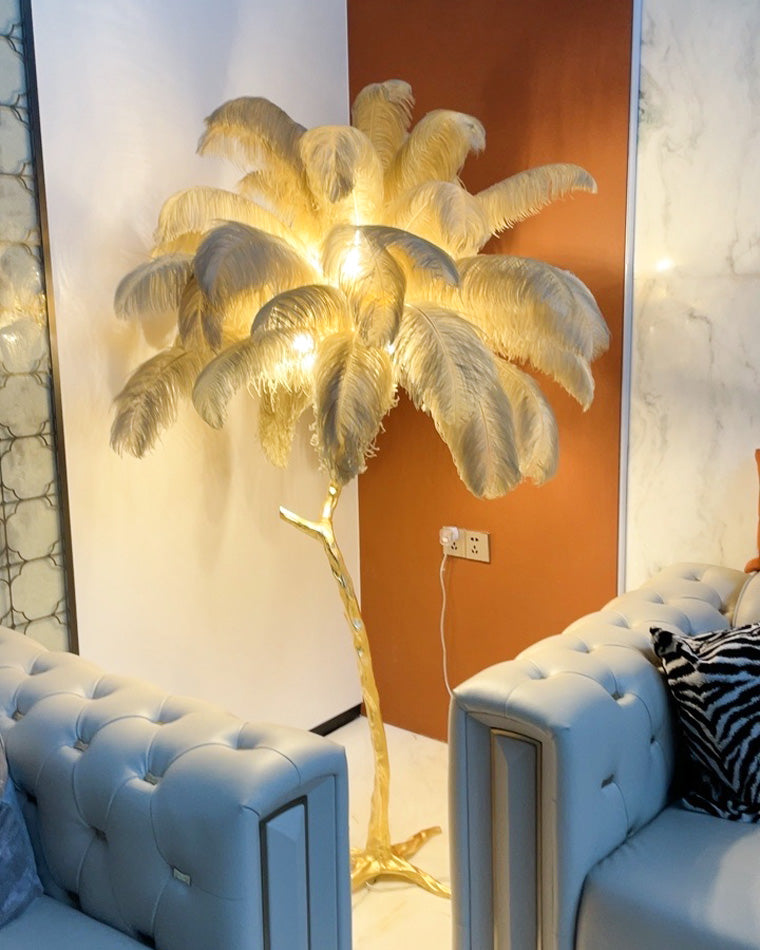 Homevator Feather Palm Tree Floor Lamp-HV7000