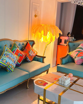 Homevator Feather Palm Tree Floor Lamp-HV7000