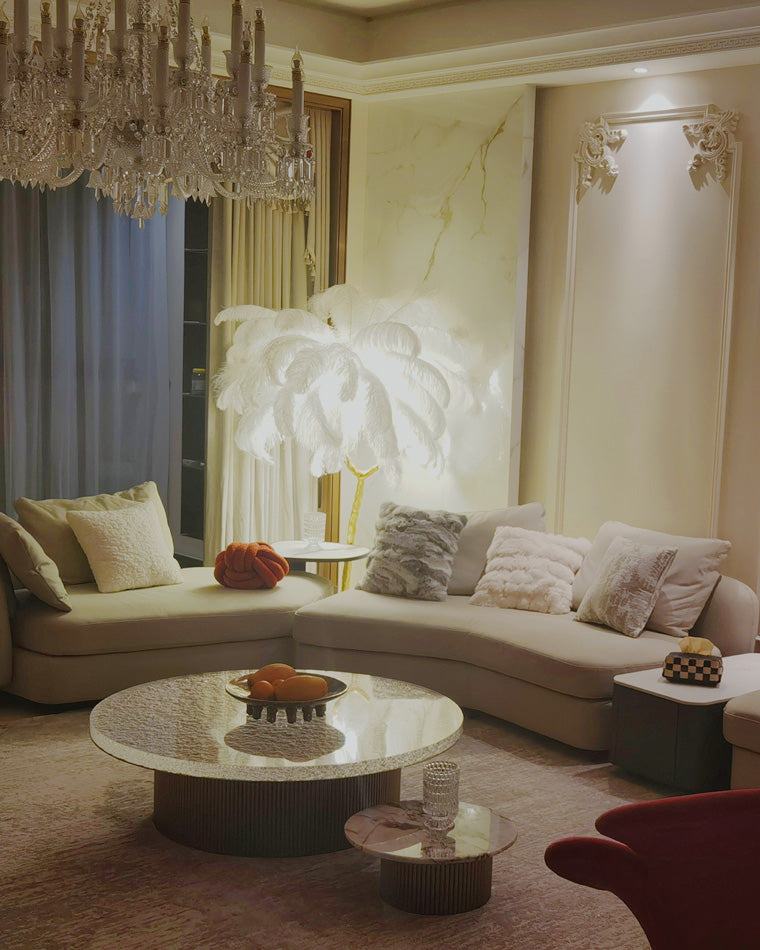 Homevator Feather Palm Tree Floor Lamp-HV7000