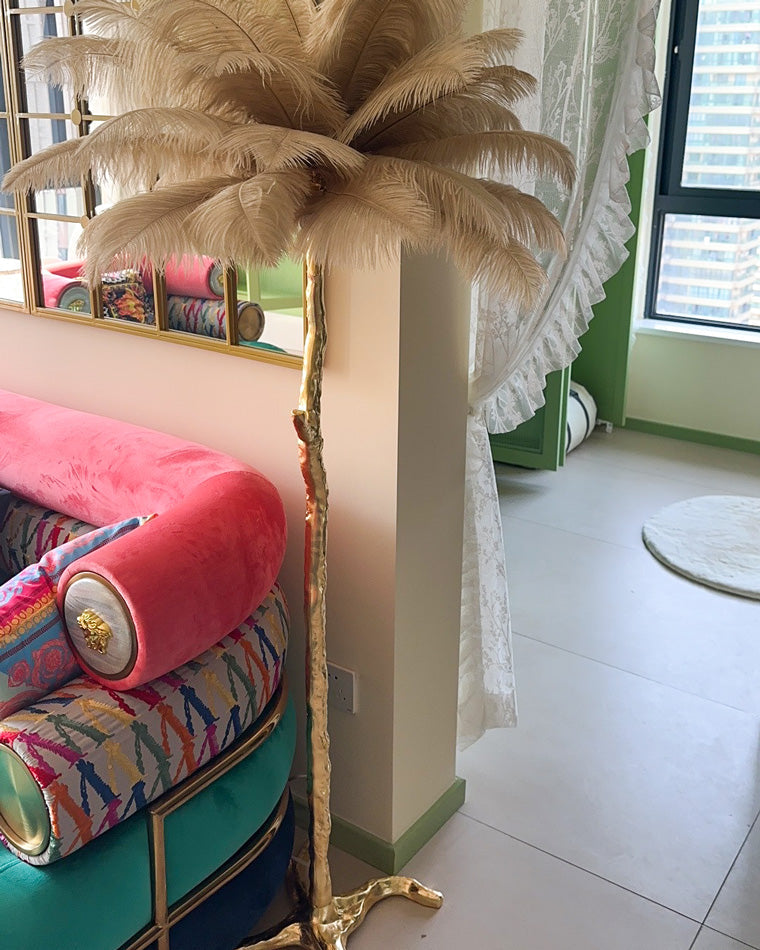 Homevator Feather Palm Tree Floor Lamp-HV7000