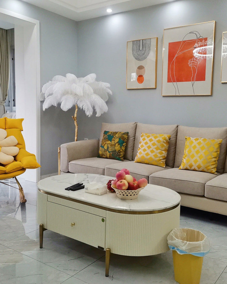 Homevator Feather Palm Tree Floor Lamp-HV7000