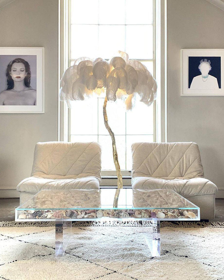 Homevator Feather Palm Tree Floor Lamp-HV7000