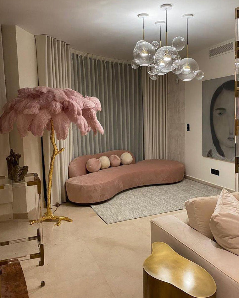 Homevator Feather Palm Tree Floor Lamp-HV7000