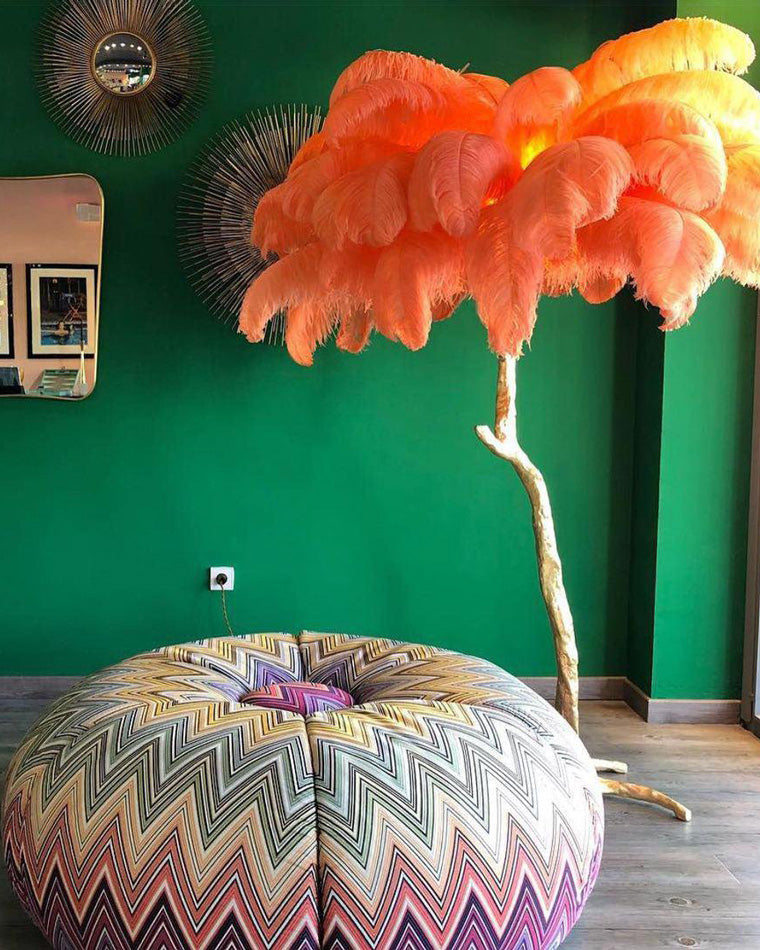 Homevator Feather Palm Tree Floor Lamp-HV7000