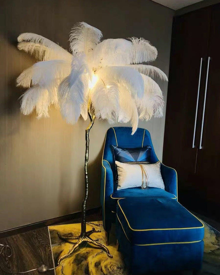 Homevator Feather Palm Tree Floor Lamp-HV7000