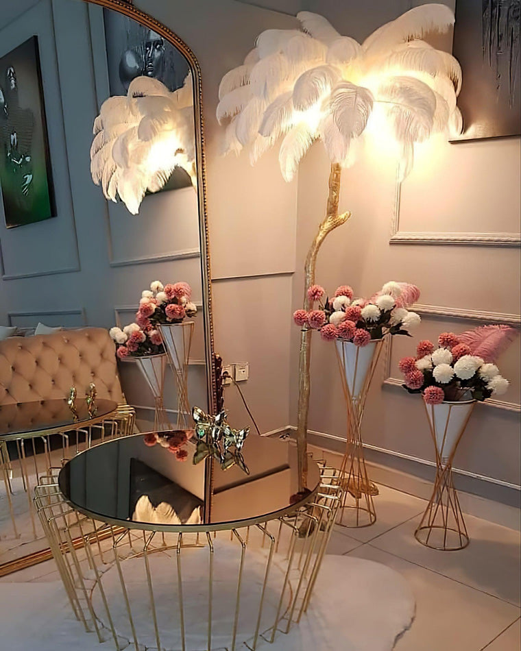 Homevator Feather Palm Tree Floor Lamp-HV7000