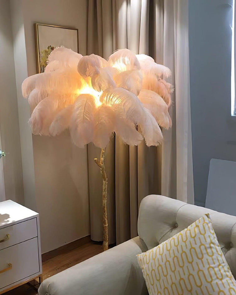 Homevator Feather Palm Tree Floor Lamp-HV7000