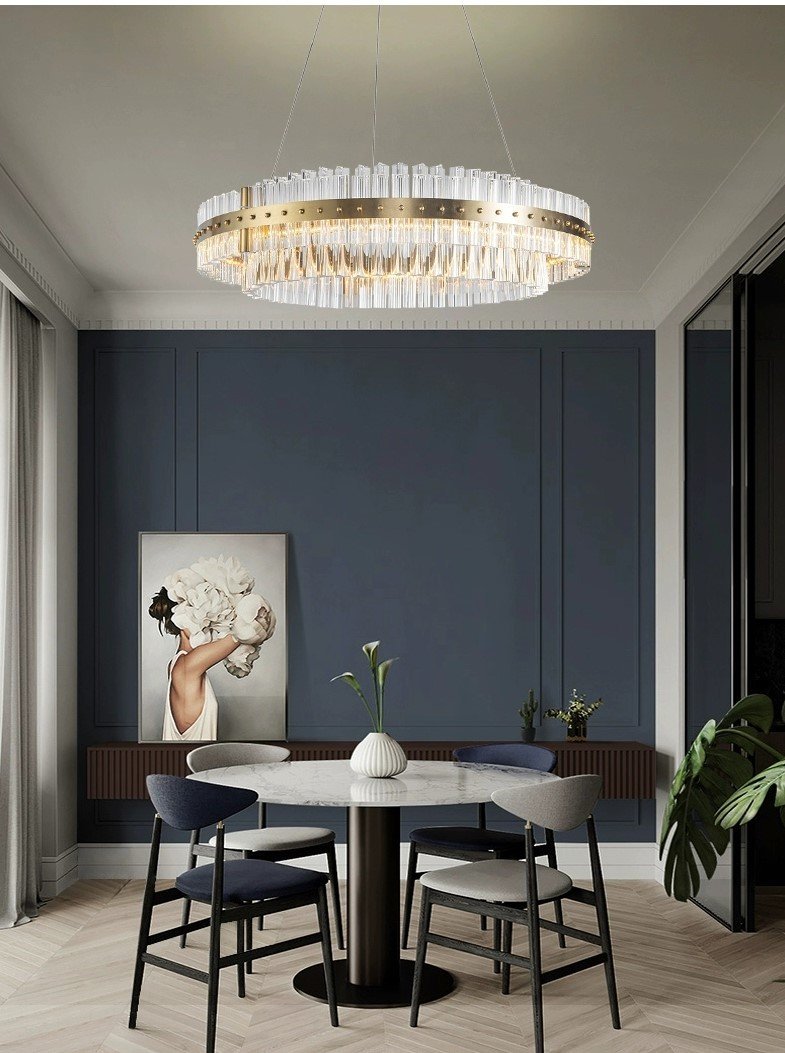 Aquinox 2-Tier Oval Crystal Ring LED Chandelier - detail 2