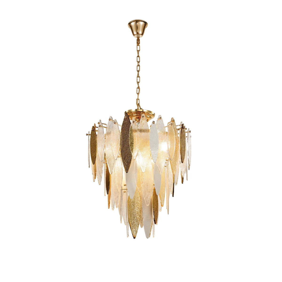 Alba Tiered Oval Glass Flush Mount Light - detail 2