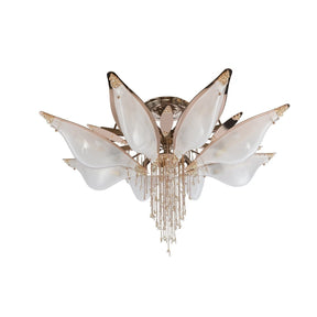 Aria Open-Flower Crystal Murano Flushmount - detail 3