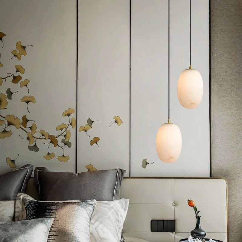 Alabaster Bedside Pendant Light - detail 2