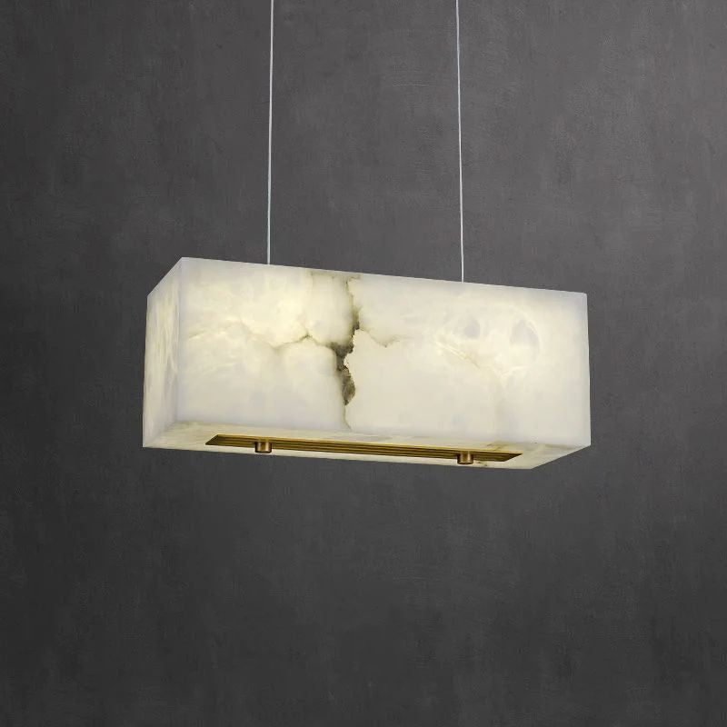 Alabaster Cubic Dining Room Chandelier - detail 2