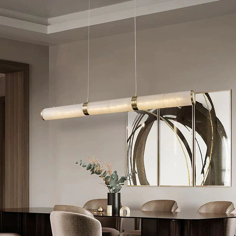 Alabaster Cylindrical Chandelier - detail 2