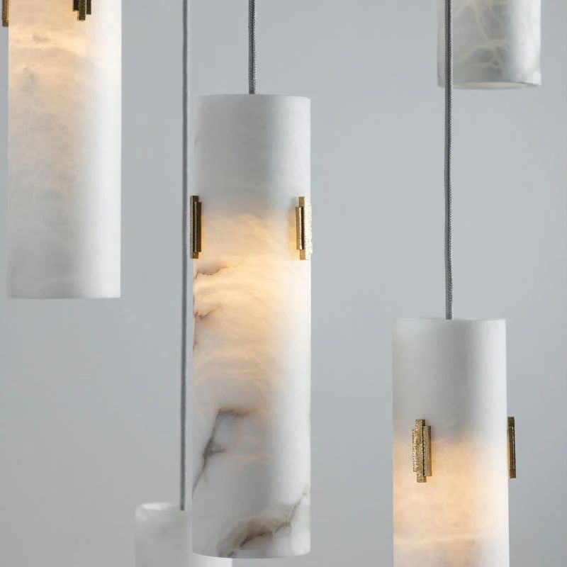 Alabaster Deco 12-Light Cluster Chandelier - detail 7